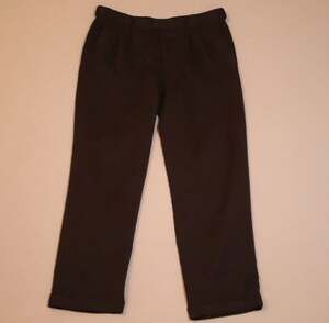 George Men's Dress Pants Size 34x32 Brown Pleated Trousers